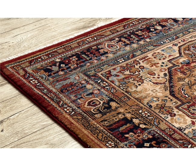 Alfombra KESHAN franjas Ornamento oriental 7518/53528 200x290 Marron