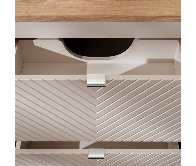 Mueble bajo lavabo cesto de ropa Manoa 120 Beige