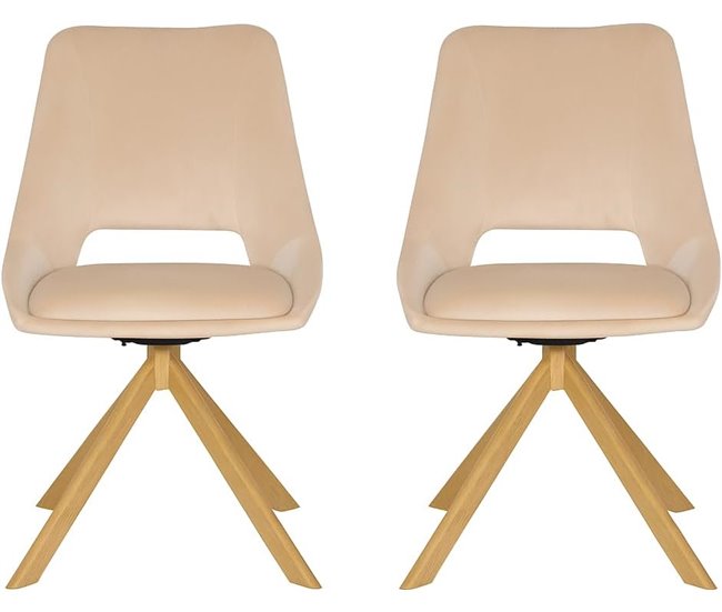 DUPI Sillón de Comedor CALPE Pack 2 Unidades Beige