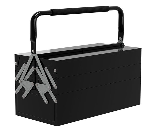 Caja de Herramientas Acero DURHAND Negro