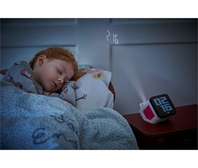 Despertador con proyección para niños Bigben Rosa