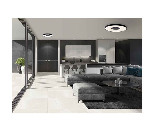 Lámpara Plafón Metal Serie Coin Marron