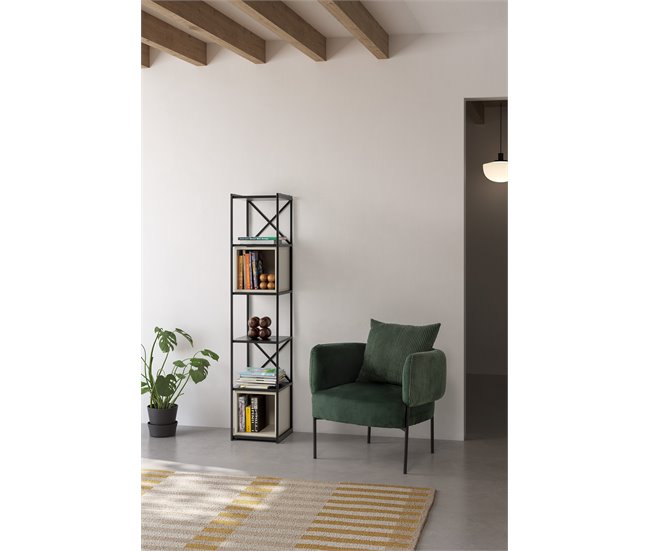 Sillón ARUNI tapizado en tela Verde