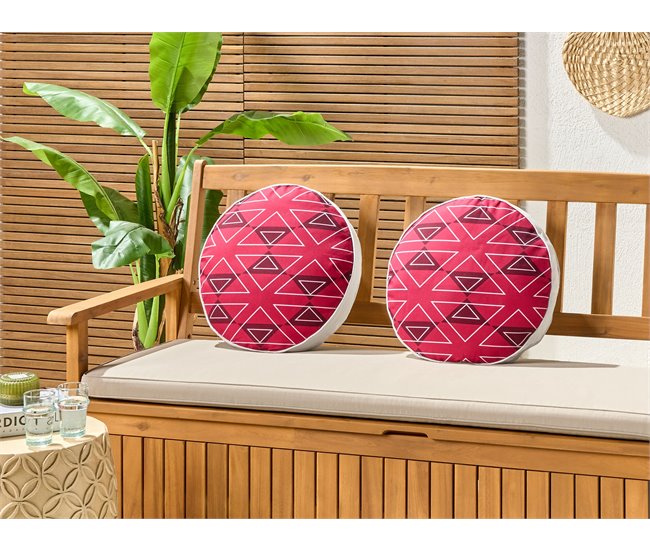 Beliani Cojín de jardín MEZZANO Fucsia