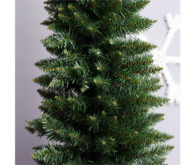 Árbol de Navidad Plástico, Metal HOMCOM Verde