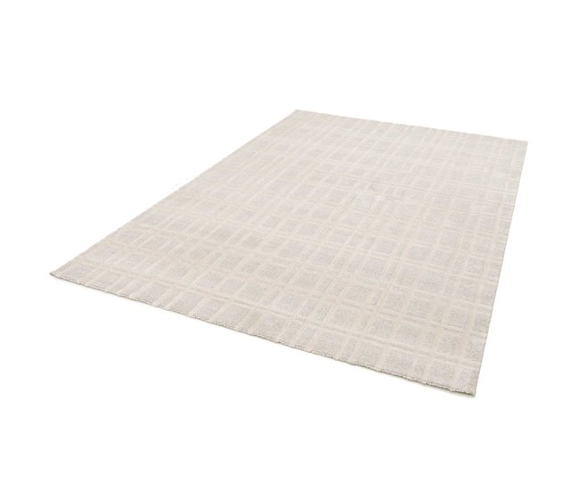 Alfombra con diseño geométrico y relieve CALEDONIA - ATTICGO 80x150 Crema