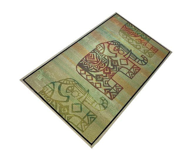 Acomoda Textil – Felpudo de Entrada, Alfombra Rectangular de Goma Verde