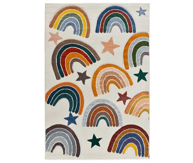 Alfombra infantil planetas BALLOON - ATTICGO 120x170 Multicolor