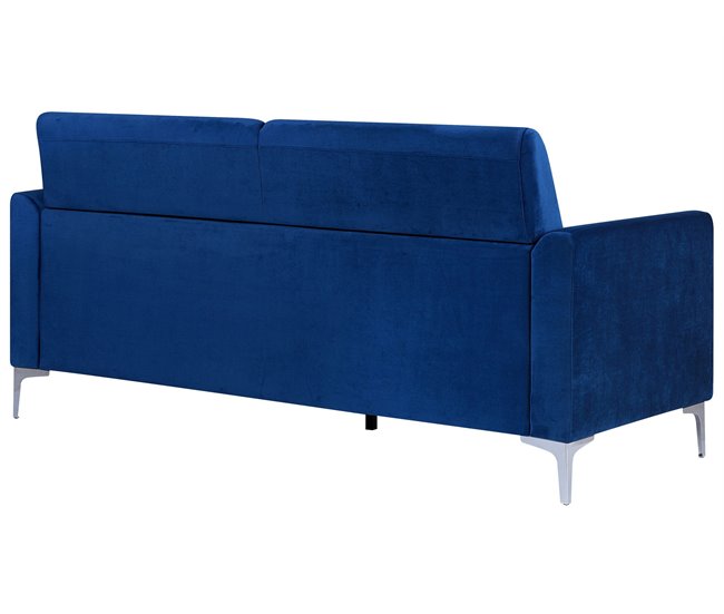 Beliani Conjunto de sofás FENES Azul Marino