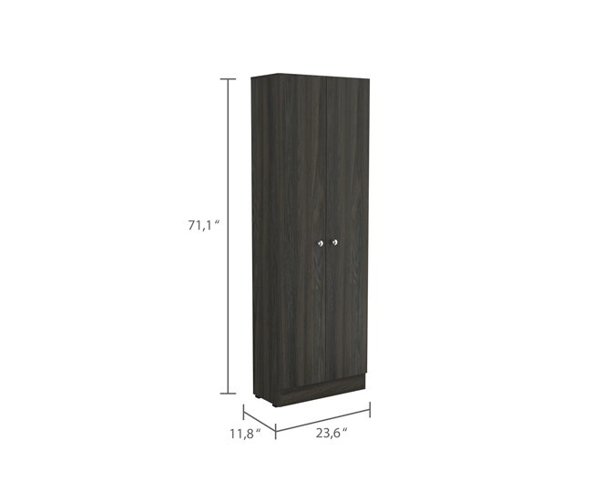 Armario Multifuncional Z 60, con dos puertas y estantes internos Marron