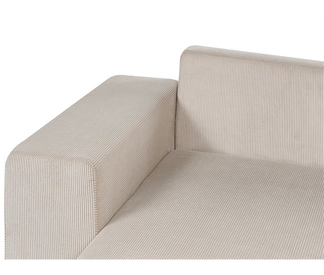 Beliani Sofá esquinero Pana LUSPA Beige