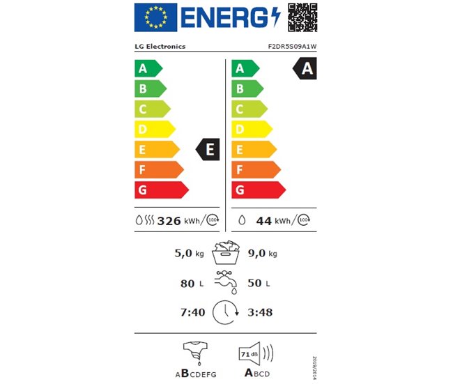 Lavadora - Secadora LG F2DR5S09A1W 9kg - 5kg 1200 RPM Blanco