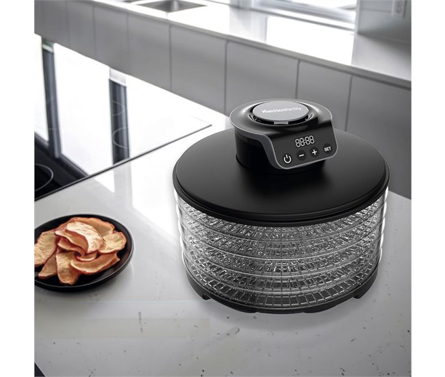 Deshidratador Alimentos 250W, 5 Bandejas Ajustables, Tower Negro