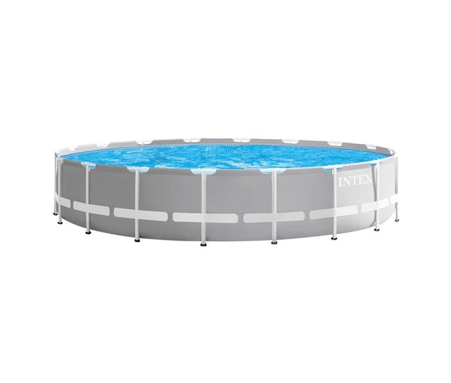 Piscina desmontable redonda intex gama prisma frame 549x122 cm con depuradora Gris