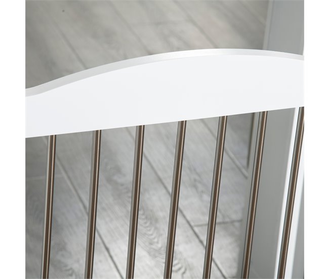 Barrera para Mascotas MDF, Acero PawHut Blanco