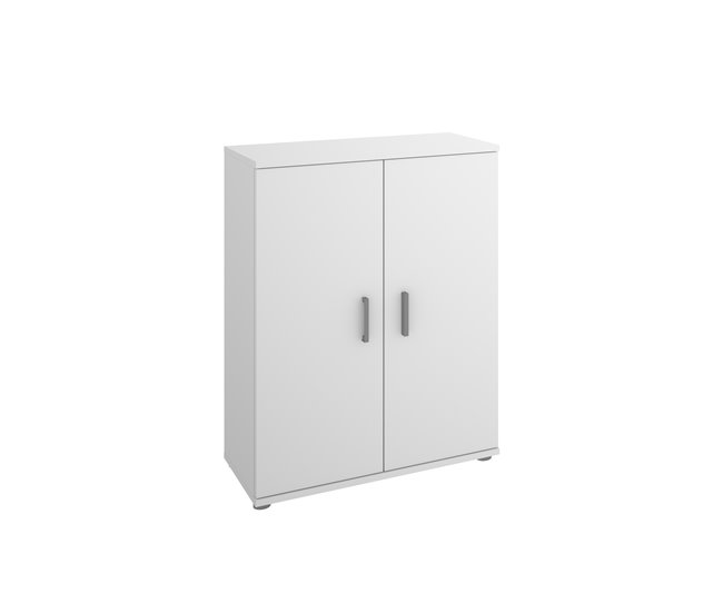 Armario Bajo Multiusos con 2 Puertas Blanco