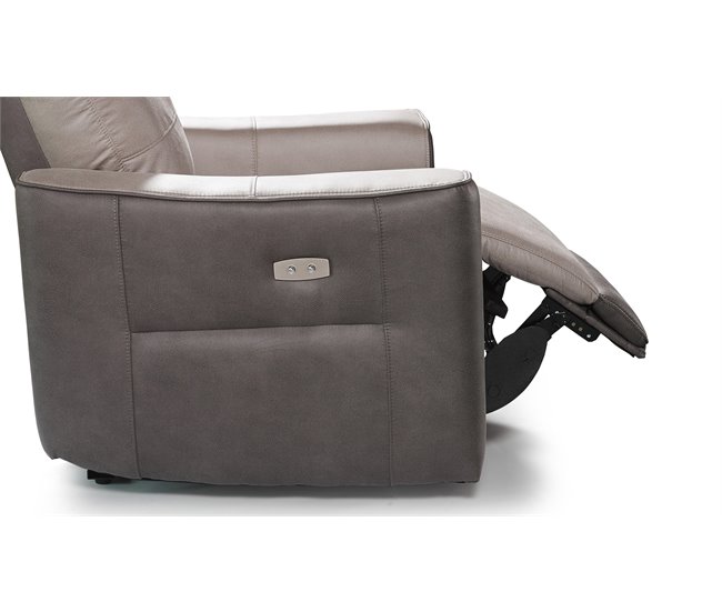 Sillón relax eléctrico MOON color gris claro y gris oscuro Gris