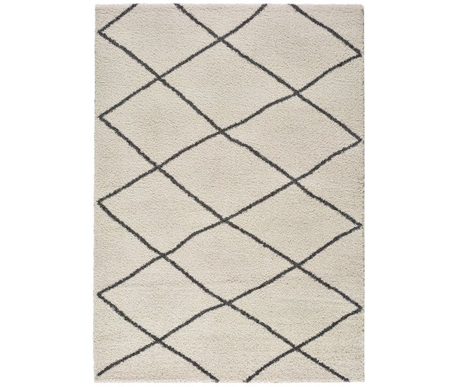 Alfombra de estilo étnico ATLAS - ATTICGO 80x150 Blanco