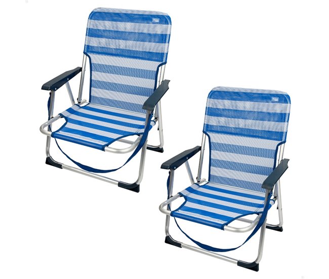 Aktive Pack 2 sillas de playa plegables Multicolor