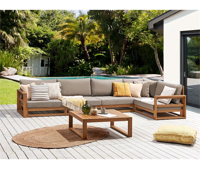 Beliani Conjunto longue TIMOR Gris Oscuro
