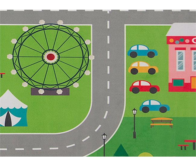 Beliani Alfombra para niños SEBEN Verde