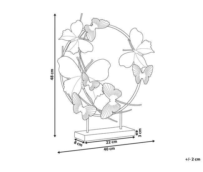Beliani Figura decorativa BERYLLIUM Dorado
