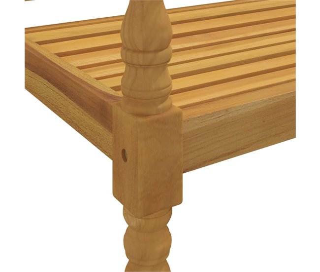 Banco de madera batavia con cojín 150x51 Antracita