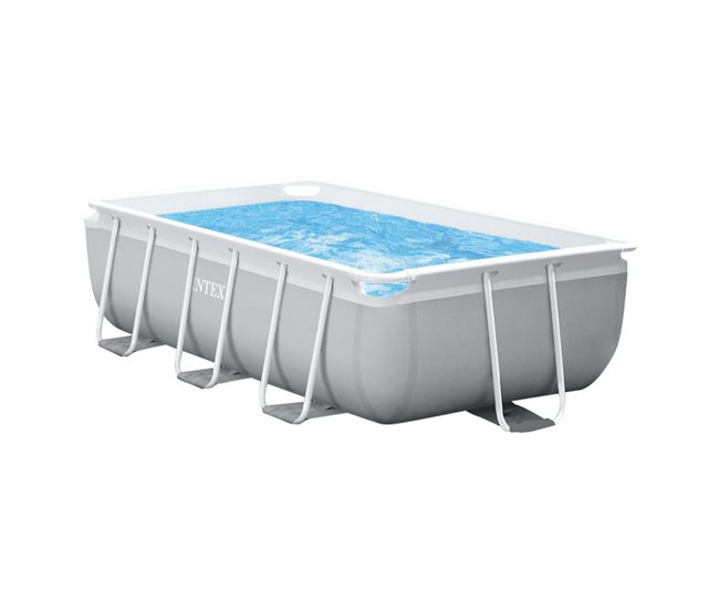 Piscina rectangular prism frame intex 300x175x80 cm con depuradora Gris