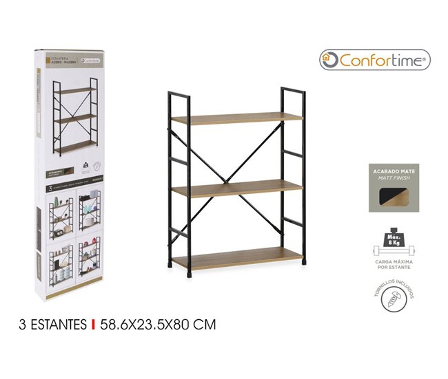 Estanteria EDNA Madera y metal Madera
