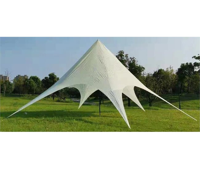 Carpa de estrella - 10m - Plástico 10x10 Crema