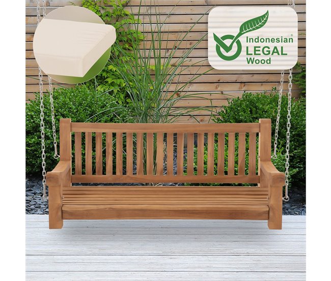 Banco de jardín - Joyce - Madera 150x70 Crema