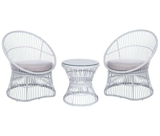 Beliani Conjunto bistro MESYNA Blanco