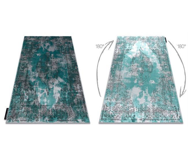 Alfombra DE LUXE moderna 6754 - Structural 160x220 Verde