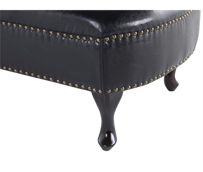 Beliani Chaise longue izquierdo Piel sintética NIMES Negro