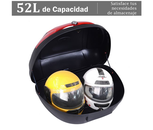 Baúl Moto PP HOMCOM, ferretería - accesorios para vehículos Negro