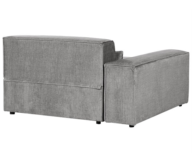 Beliani Chaise longue derecho Poliéster HELLNAR Gris