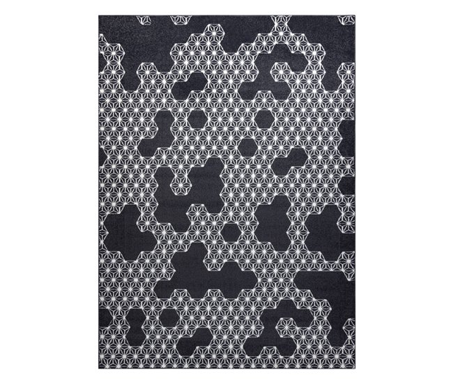 Alfombra HEOS 78547 HEXÁGONO ROMPECABEZAS 160x220 Antracita