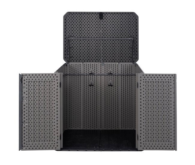 Armario exterior ultrarresistente c/tapa abatible Lifetime Gris Oscuro