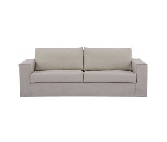 Sofá 3 plazas fijo JUNO desenfundable Beige