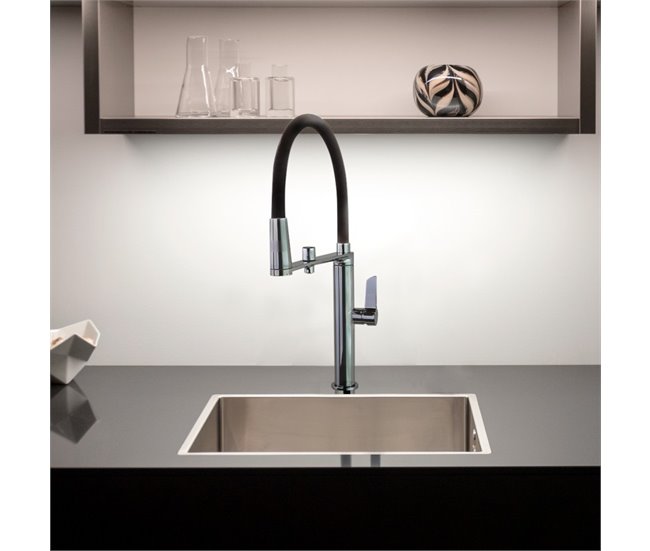 Grifo de Fregadero de Cocina Monomando de Cocina Profesional Cromo