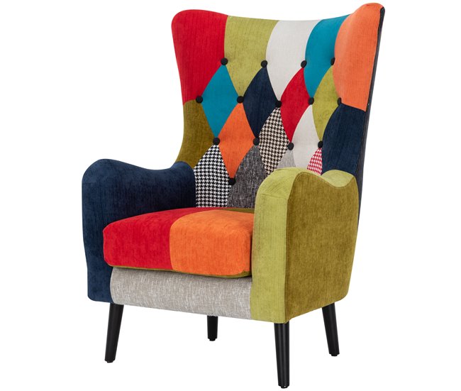 Sillón CIRCO estampado patchwork Multicolor