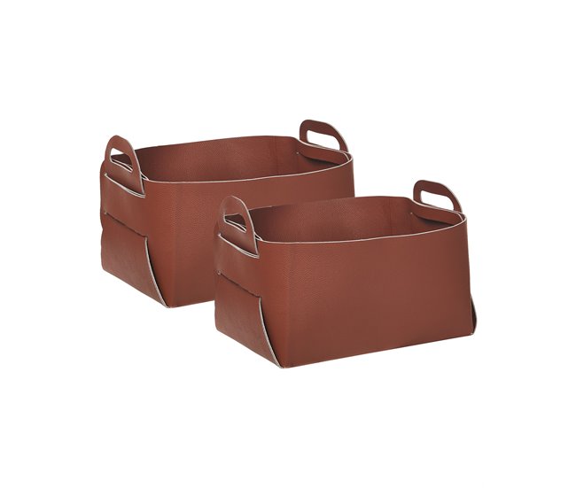 Beliani Cesta NUZI Marron