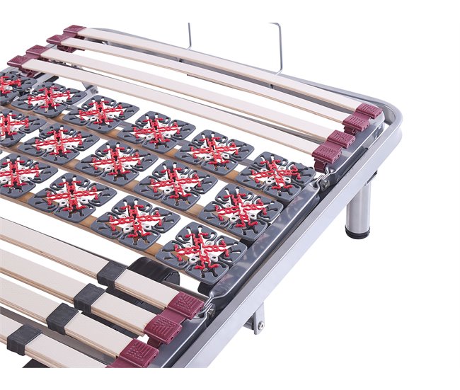 Beliani Somier articulado eléctrico Acero MOON Plateado