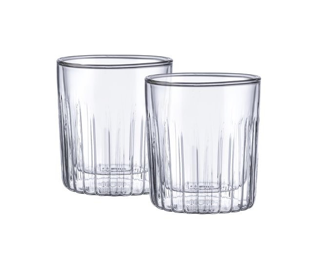 Set de 2 Vasos MIXOLOGY de doble pared MasterPRO Transparente