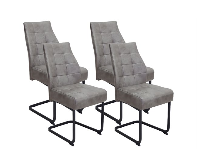 Pack de 4 sillas de comedor MIRJAM Gris