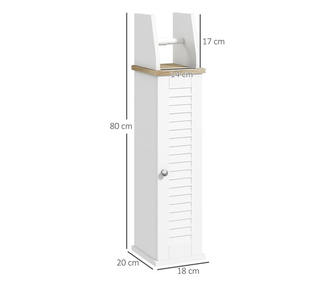 Armario de Baño MDF kleankin, hogar - baño 18 Blanco