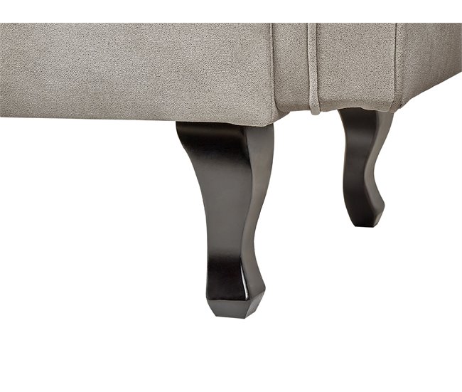 Beliani Chaise longue derecho Terciopelo LATTES Gris Oscuro