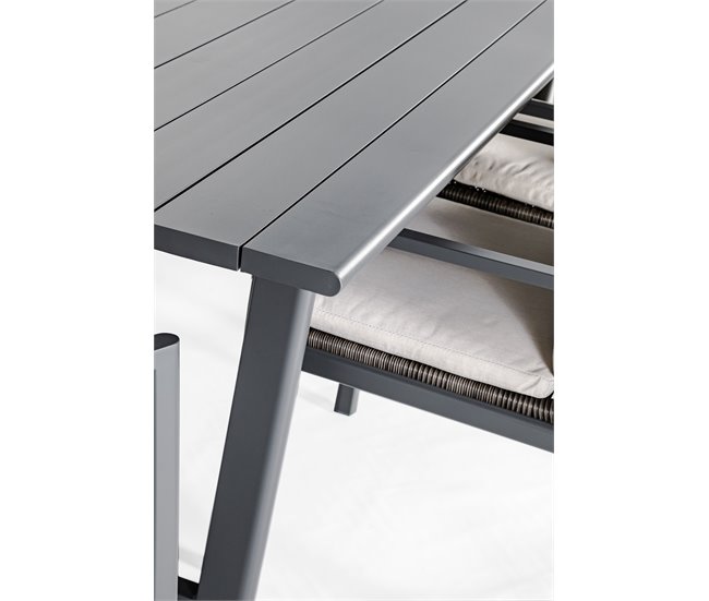 Set de jardín ONIX mesa con 6 sillas color blanco Antracita