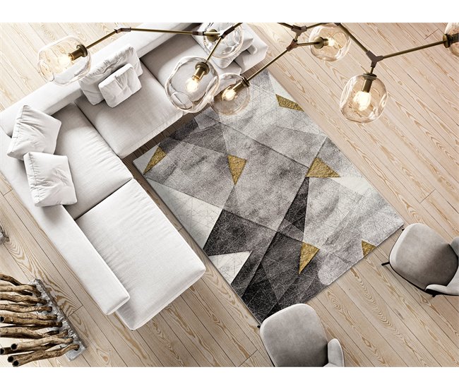 Alfombra geométrica BIANCA - ATTICGO 160x230 Gris