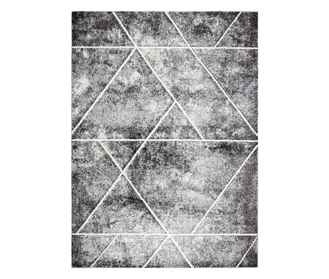 Alfombra MATEO 8031/644 Moderna geométrica Triángulos 240x330 Gris